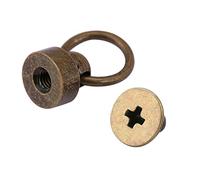 HEEPDD Remaches de Cabeza Redonda, Material de Latón, 20 Piezas, Remaches Dobles de 8 Mm para Bolsos y Cinturones, Fundas para Teléfonos Móviles, Manualidades (Bronce)