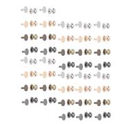 HEEPDD Remaches de Cuero Botones Tachuelas de Metal para Bolsos Monederos Cinturones Zapatos Ropa con 4 Colores Oro Plata Plata Negro Bronce 40 Juegos Remaches de Latón de Cabeza Redonda de 8 Mm