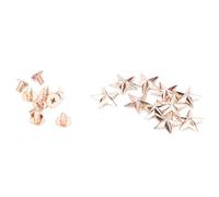 HEEPDD Remaches de Estrella de Metal Aleación de Zinc Accesorios Decorativos de Bricolaje para Bolsos de Cuero Zapatos Ropa Sombreros Oro Plata Bronce 10 Piezas 14 Mm (Oro convexo de 14 mm.)