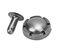 HEEPDD Remaches Decorativos Florales, Remaches Metálicos con Tapa 20 Juegos 10 Mm Plata Antigua for Manualidades y Reparación de Cuero