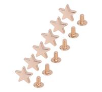 HEEPDD Remaches en Forma de Estrella, para Marroquinería, 100 Juegos de Tornillos de 12 Mm para Bolsos, Cinturones de Ropa, Remaches Decorativos para Bricolaje en Forma de Estrella, Kit de Artesanía