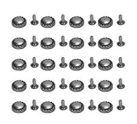 HEEPDD Remaches para Cuero Decorativos, Tachuelas Redondas con Pie Tipo Trompeta 20 Piezas 11 Mm for Manualidades y Reparación de Accesorios