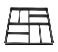 HEEPDD Reutilizable Pavimento Pavimento Molde de Hormigón para Jardín Césped Camino Elegante Patrón Geométrico Ideal para Jardines Calles Balcones PP Negro