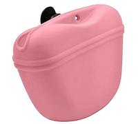 HEEPDD Riñonera de Silicona para Perros, Soporte Portátil Ligero para Golosinas, Cierre Seguro y Diseño Versátil para Dueños de Mascotas (Pink)