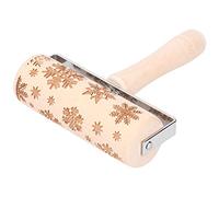 HEEPDD Rodillo de Amasar Navideño, Rodillo de Masa de Madera Grabado para Hornear en Días Festivos, Perfecto para Decorar Galletas y Repostería Casera para Productos para Hornear Divertidos en