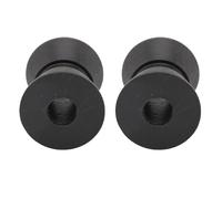 HEEPDD Rodillo de Proa para Remolque de Barco, Conjunto Antiarañazos de Nailon de 1,54x1,93 Pulgadas con Acabado Negro para Lancha Marina, 2 uds.