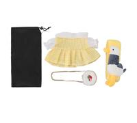 HEEPDD Ropa de Muñeca de Felpa, Linda Camiseta de Algodón, Mono, Vestido con Diadema, Figura de Muñeca de Peluche, Ropa de Juguete, Traje de Oso para (Vestido)