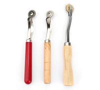 HEEPDD Rueda de trazado, Herramienta de Corte de Marcador de Punto de Rueda de Costura de Arte 3pcs para Tela de Papel de Cuero DIY Herramientas de Marcado