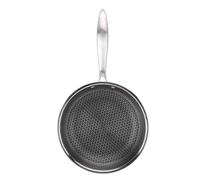 HEEPDD Sartén de Acero Inoxidable 316, Sartén Antiadherente con Fondo Plano de Doble Cara, Apta para Lavavajillas, Lista para Inducción, para Estufas de Gas y Uso de Cocina (20 centímetros)