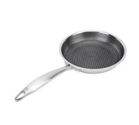 HEEPDD Sartén de Acero Inoxidable Sartén de Acero Inoxidable Utensilios de Cocina de Acero Inoxidable Inducción Antiadherente Lavavajillas Preparados con Superficie de Panal (20 centímetros)