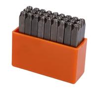 HEEPDD Sello de Fuente Cursiva de Acero Al Carbono de 26pcs, Letras Punch Set A A Z Símbolo Herramientas de Estampado de Metal para la Nave de Joyería de Cuero con Caja de