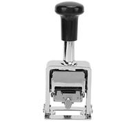 HEEPDD Sello de Número, Número Automático de Salto Autoingumento de 5 Dígitos Máquina de Sello de de 5 Dígitos Manual de Shell de Aleación de Zinc Multifuncional de Repetible para Contabilidad