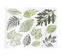 HEEPDD Sello de Silicona, Plantilla de Sello Transparente de Hojas Verdes para álbum de Recortes de Cuenta de Mano DIY Acabado álbum de Fotos decoración