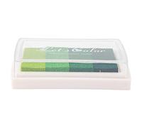 HEEPDD Sello Inkpad, Lsushine Craft Ink Pad Stamps Partner DIY Color Inkpad para Rubber Stamp Scrapbook Decoration(Verde Degradado)