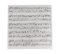 HEEPDD - Sello transparente para álbumes de recortes, sellos de goma claros, diseño de símbolo de música, tarjetas de felicitación