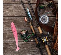 HEEPDD Señuelos de Plástico Suave con Cola de Paleta de 4 Pulgadas, Movimiento Realista de Cola en T Que Imita Presas Naturales, Tamaño Compacto de 3 Pulgadas para un Fácil Manejo, 20 Piezas en