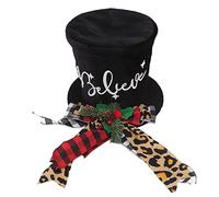 HEEPDD Sombrero de Copa Decoración para árbol de Navidad Tela Liviana de 11.3 Oz Cono de Pino Mesa Festiva Acento de Chimenea Reuniones Navideñas en el Hogar Fácil Colocación Decoración