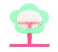 HEEPDD Soporte de Espejo de Pájaros, Plástico Verde Pluma Flor de Pájaro Perca Interactiva de Columpio para Perchas de Cacatillas