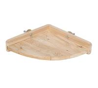 HEEPDD Soporte de Esquina Perca de Madera para Jaulas de Pájaros y Mascotas Pequeñas Diseño de Esquina Que Ahorra Espacio Se Adapta a Loros Hámsters Chinchillas Plataforma Compacta de 7 X 7 Pulgadas
