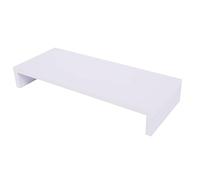 HEEPDD Soporte de Madera para Monitor, Elevador de Pantalla Ergonómico para Oficina en Casa, Visualización Cómoda que Reduce la Fatiga Visual, Almacenamiento Debajo del Estante para Teclado y (WHITE)
