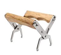 HEEPDD Soporte de Marco de Abejas de Acero Inoxidable con de Madera para Mantenimiento del Apiario La Herramienta de Apicultura de Agarre Ergonómico Protege Las Manos de Las Picaduras