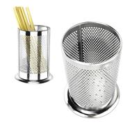 HEEPDD Soporte de Palillo de Acero Inoxidable, Soporte para Utensilios de Cocina para Palillos, Cucharas, Tenedores, Cuchillos, Espátulas con Diseño Ventilado, Gran Capacidad, Uso de Usos Múltiples