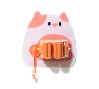 HEEPDD Soporte de Trapeador Multifuncional, Moderno Diseño Simple de Montaje en Pared PC Rack de Gancho de Gancho, para el Baño de la Pared del Hogar Nan de Cocina (ORANGE)