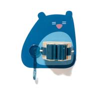 HEEPDD Soporte de Trapeador Multifuncional, Moderno Diseño Simple de Montaje en Pared PC Rack de Gancho de Gancho, para el Baño de la Pared del Hogar Nan de Cocina (Azul profundo)