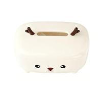 HEEPDD Soporte para Caja de Pañuelos Linda Cubierta para Caja de Pañuelos, Diseño de Dibujos Animados de Plástico, Forma de Animal Divertida, Ideal para el Baño de la Oficina en Casa, Tamaño (Ciervo