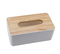 HEEPDD Soporte para Caja de Pañuelos, Organizador de Pañuelos, Parte Extraíble, Ideal para el Hogar, Oficina, Soporte para Caja de para Uso en Automóvil, Cubierta de Pino, Baño Rectangular (Funda de