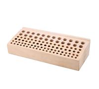 HEEPDD Soporte para Herramientas de Sello de Cuero, Organizador de Madera con 98 Agujeros para Suministros de Artesanía, Ideal para Artesanos del Bricolaje y Entusiastas de la Artesanía en Cuero