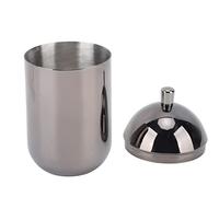 HEEPDD Soporte para Hisopos de Algodón de Acero Inoxidable Organizador de Baño Moderno para Accesorios de Maquillaje Sostiene Bolas de Algodón Hisopos Clips de Papel Diseño Compacto de 5,5 por 2,8