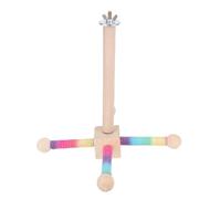 HEEPDD Soporte para Pájaros, Soporte para Pájaros, Juguete de Perca, Juguetes Interactivos para Periquitos Giratorios, Rueda de Ejercicio de Madera de 360°, Cacatúa de Enriquecimiento para,