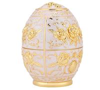 HEEPDD Soporte para Palillos de Dientes, Dispensador de Palillos de Dientes de Metal de Aleación de Zinc con Exquisito Patrón Floral y Diseño Superior a Presión, para Decoración de (Flor dorada)