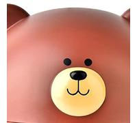 HEEPDD Soporte para Pañuelos en Forma de Oso, Cubierta de Caja de Pañuelos de PP de Gran Capacidad, Lindo Dispensador de Papel de Escritorio Nórdico con Apertura Fácil para Sala de Estar, (Brown)