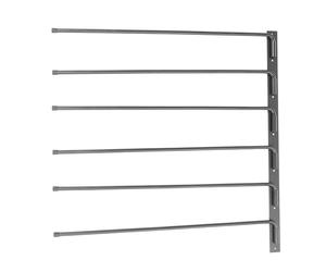 HEEPDD Soporte para Silla de Montar, Soporte para Manta de Caballo, de Pared Abatible de 180 Grados, Resistente, con 6 Ganchos Bien Espaciados, para Organización de Sala de