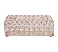 HEEPDD Soporte Rectangular para Caja de Pañuelos de Cristal, Elegante Diseño de Acero Inoxidable, Se Adapta a Pañuelos Estándar de 2,4 X 4,7 X 7,9 Pulgadas para Baño, Oficina, Decoración del Hogar,