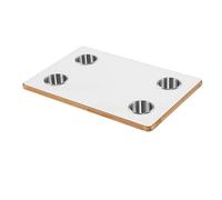 HEEPDD Soportes con Acabado Liso para Vehículos Recreativos, Barcos, Yates, Cubiertas y Muebles para Cenar, Mesa para Actividades de Ocio o Trabajo, con Tablero para Barcos de 4 Tazas (Patrón de