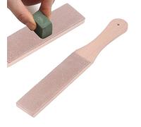 HEEPDD Strop de Cuero de Doble Cara para una Herramienta de Pulido de Madera de Haya Afilado con Cuchillo con Artesanía de Cuero y Mantenimiento de (Plato de afilado de cuero bronceado vegetal)