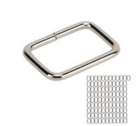 HEEPDD Sujetadores de Correa Rectangulares, Material de Hierro, 100 Piezas de Hebillas de Metal para Collares y Arneses de Perros, Adecuados para Equipaje de Mascotas y Proyectos de Bricolaje