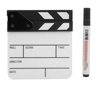 HEEPDD Tablero de Aplausos, Mini Directora de Acrílico Escena Clapperboard con Magnet Dentro del Tablero de Acción de la Película de Televisión Corte de la Película con Pluma para los Accesorios de