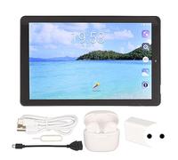 HEEPDD Tableta, Pantalla Táctil Sensible 100-240V Tableta de 10.1 Pulgadas Cámara de 8MP 16MP Larga Duración Dual SIM para Estudio (Enchufe de la UE)