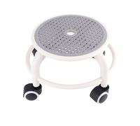 HEEPDD Taburete giratorio, mini taburete móvil elegante, cómodo taburete redondo para el hogar, capacidad de peso, taburete, rueda universal para adultos y adultos, de plástico (GREY)