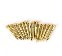 HEEPDD Tachuelas de Latón, Cabeza Redonda, 100 Piezas, 10 mm, Kit de Clavos para Muebles y Bisagras