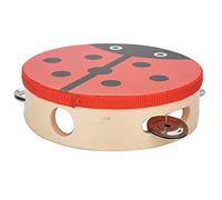 HEEPDD Tambor de Pandereta para Niños, Juguete de Percusión de Mano con Patrones Coloridos, Platillos de Metal para Actividades de Danza y Canción (Escarabajo)