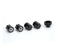 HEEPDD Tapas Centrales de Rueda de Coche RC Tapas de Tuerca M4 de Aleación de Aluminio 4PCS 12 X 10,8 Mm Cubiertas de Llanta de Rueda para 1 10 RC Crawler Upgrade para Axial SCX10 90046 D90 (Black)
