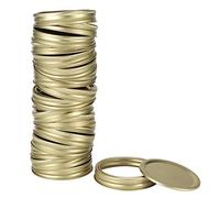 HEEPDD Tapas de Tarro de Vidrio, Cubiertas de Sellado de Acero Inoxidable, 20 Piezas de 86 Mm de Plata para Almacenamiento de Miel, Recipiente de Alimentos Duradero para Granos de té y café (20