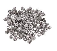 HEEPDD Tapones de Repuesto Hipoalergénicos para Pendientes, Agarre Seguro para Orejas Sensibles, 100 Unidades de Cierres de Pendientes de Acero Inoxidable (8mm 100PCS)