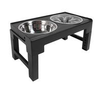 HEEPDD Tazón de Elevado, Ajustable de Acero Inoxidable Tazón de Perros Elevado para Más Grandes Nan