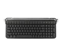 HEEPDD Teclado de máquina de escribir, 100 teclas, modos de conexión dual, teclado mecánico, batería de 1500 mAh, interruptor rojo con teclado para juegos (negro)